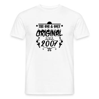 2007 - Baujahr 2007 - Jahrgang 2007 - Männer T-Shirt - Weiß - Vorne - AI Model Male 178 dark (178cm)