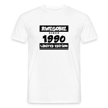 1990 - Jahrgang 1990 - Fantastisch seit 1990 - Männer T-Shirt - Weiß - Vorne - AI Model Male 178 dark (178cm)