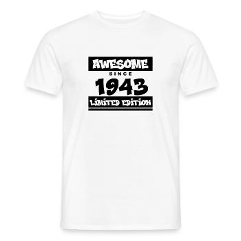1943 - Jahrgang 1943 - Fantastisch seit 1943 - Männer T-Shirt - Weiß - Vorne - AI Model Male 178 dark (178cm)