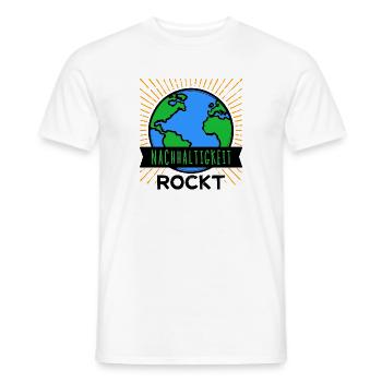 Nachhaltigkeit Mutter Erde Umwelt Statement Planet - Männer T-Shirt - Weiß - Vorne - AI Model Male 178 dark (178cm)