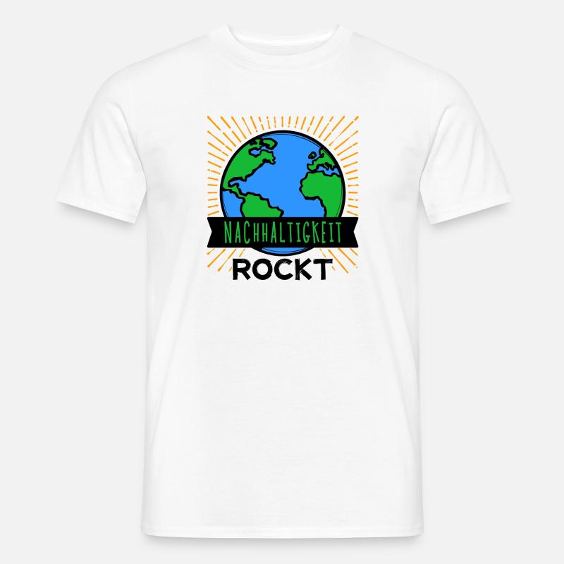 Nachhaltigkeit Mutter Erde Umwelt Statement Planet - Männer T-Shirt - Weiß