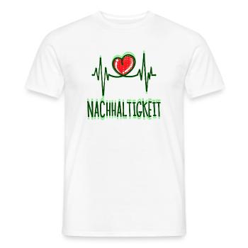 Umwelt Nachhaltigkeit Spruch Erde Naturschutz Herz - Männer T-Shirt - Weiß - Vorne - AI Model Male 178 dark (178cm)