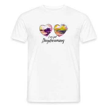 Daydreaming Heart Sunglasses Summer Art - Men's T-Shirt - white - Front - AI Model Male 178 dark (178cm)