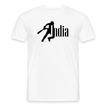 India Cricket - Men's T-Shirt - white - Front - AI Model Male 178 dark (178cm)