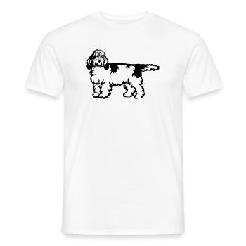 Petit Basset Griffon Vendeen - T-shirt homme - blanc - Devant - AI Model Male 178 dark (178cm)