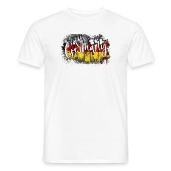Deutschland Flagge Schwarzrotgold Nationalstolz - Männer T-Shirt - Weiß - Vorne - AI Model Male 178 dark (178cm)