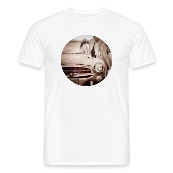 Vintage Autopalette Design in Sepia Tones - Männer T-Shirt - Weiß - Vorne - AI Model Male 178 dark (178cm)