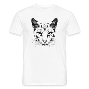 Cat 1 - Men's T-Shirt - white - Front - AI Model Male 178 dark (178cm)