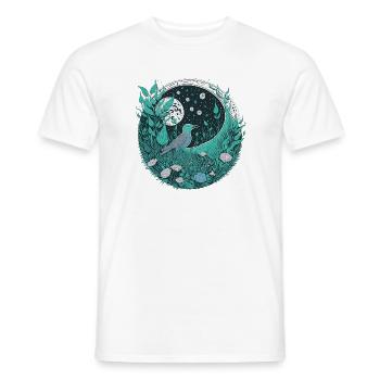 Vogel mit Mond - Männer T-Shirt - Weiß - Vorne - AI Model Male 178 dark (178cm)
