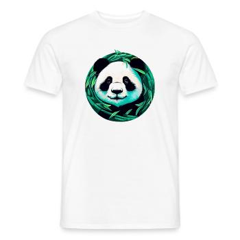 Panda - Männer T-Shirt - Weiß - Vorne - AI Model Male 178 dark (178cm)