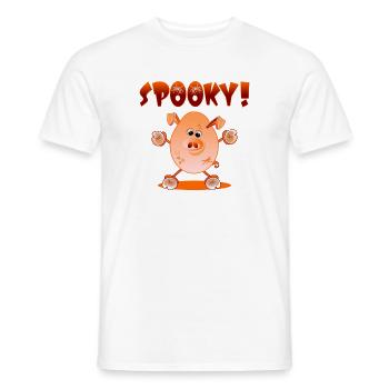 HALLOWEEN SPOOKY | PIG COSTUME FOR KIDS - Men's T-Shirt - white - Front - AI Model Male 178 dark (178cm)