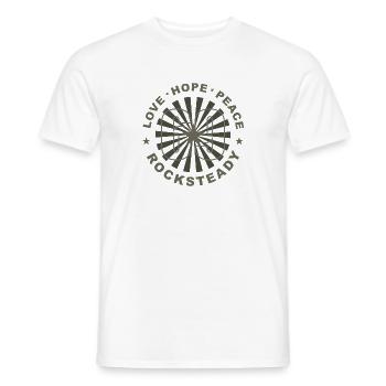 Amour, Espoir, Paix et Rocksteady 69 - T-shirt homme - blanc - Devant - AI Model Male 178 dark (178cm)