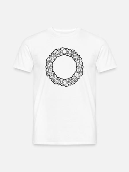 Triquetra Dekorativer Wikingerkreis - Männer T-Shirt - Weiß