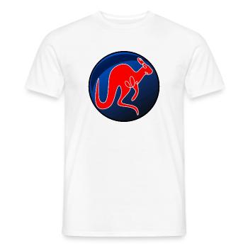 KÄNGURU LINIENZEICHNUNG BEUTELTIERE - Männer T-Shirt - Weiß - Vorne - AI Model Male 178 dark (178cm)