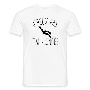 J'peux pas j'ai Plongée - Humour Nautique - T-shirt homme - blanc - Devant - AI Model Male 178 dark (178cm)