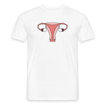 Uterus Gebärmutter - Männer T-Shirt - Weiß - Vorne - AI Model Male 178 dark (178cm)