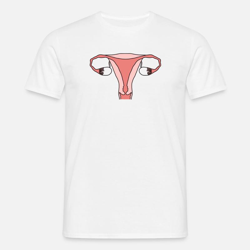 Uterus Gebärmutter - Männer T-Shirt - Weiß