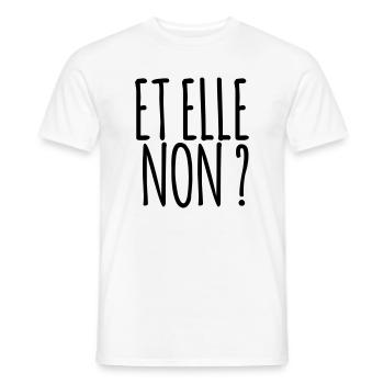 Et elle non ?  Marseille bébé ! - T-shirt homme - blanc - Devant - AI Model Male 178 dark (178cm)