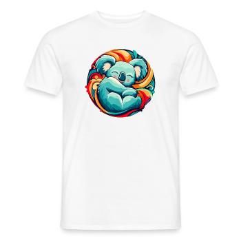 Koala sleeps - Men's T-Shirt - white - Front - AI Model Male 178 dark (178cm)