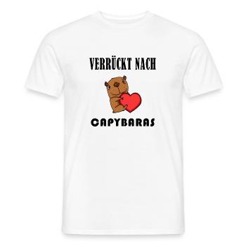 Capybara Wasserschwein Capybaras - Männer T-Shirt - Weiß - Vorne - AI Model Male 178 dark (178cm)