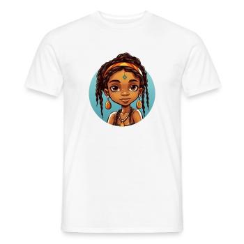 Afro Schwarz Kind Junge Mädchen Ethno Geschenkidee - Männer T-Shirt - Weiß - Vorne - AI Model Male 178 dark (178cm)