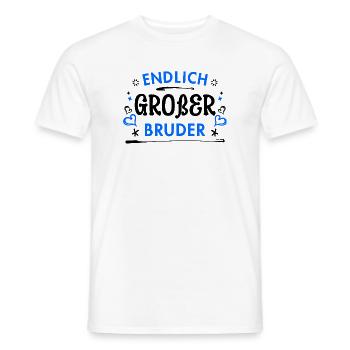 Geschwisterliebe Großer Bruder Herz Statement - Männer T-Shirt - Weiß - Vorne - AI Model Male 178 dark (178cm)