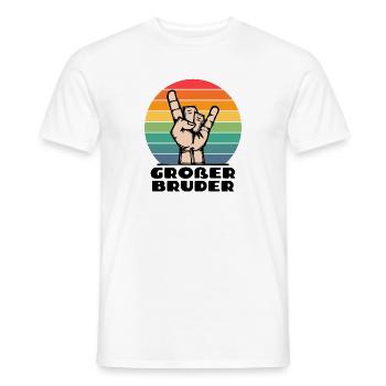 Stolzer Großer Bruder Statement Bruderherz - Männer T-Shirt - Weiß - Vorne - AI Model Male 178 dark (178cm)