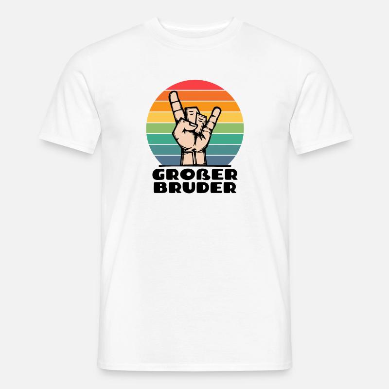 Stolzer Großer Bruder Statement Bruderherz - Männer T-Shirt - Weiß
