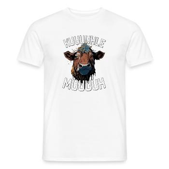 kuuuuhle Muuuuh - Männer T-Shirt - Weiß - Vorne - AI Model Male 178 dark (178cm)