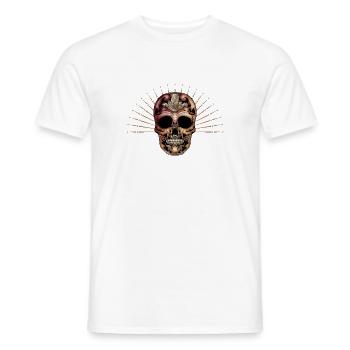 Eleganter Deko-Totenkopf - Männer T-Shirt - Weiß - Vorne - AI Model Male 178 dark (178cm)