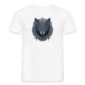 Totem of the Cat - Men's T-Shirt - white - Front - AI Model Male 178 dark (178cm)