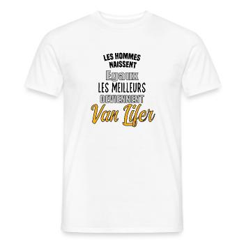 Egaux deviennent Van Life - T-shirt homme - blanc - Devant - AI Model Male 178 dark (178cm)
