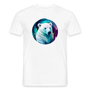 White polar bear - Men's T-Shirt - white - Front - AI Model Male 178 dark (178cm)
