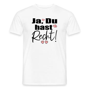 RECHT VERSÖHNUNG - Männer T-Shirt - Weiß - Vorne - AI Model Male 178 dark (178cm)