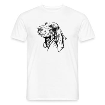 Bracco Italiano Portrait black - Men's T-Shirt - white - Front - AI Model Male 178 dark (178cm)