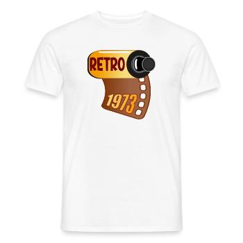 ANNIVERSAIRE 1973 RÉTRO ANNIVERSAIRE PHOTOGRAPHIE - T-shirt homme - blanc - Devant - AI Model Male 178 dark (178cm)