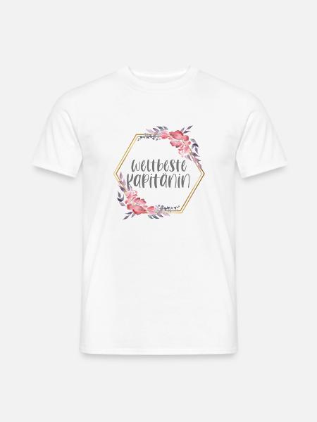 Weltbeste Kapitänin Segeln Boot Geschenk - Männer T-Shirt - Weiß