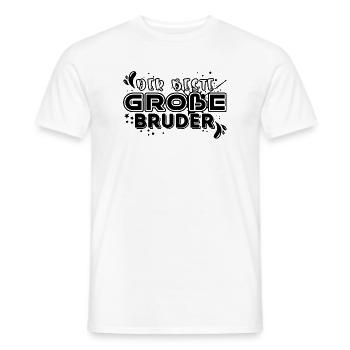 Cœur de frère Déclaration de Big Brother Frères et sœurs - T-shirt homme - blanc - Devant - AI Model Male 178 dark (178cm)