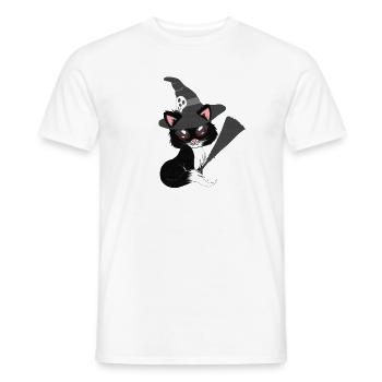 Kätzchen, hexen Design, Mädchen - Männer T-Shirt - Weiß - Vorne - AI Model Male 178 dark (178cm)