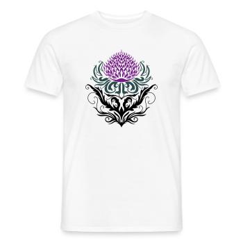 Distel lila Thistle - Männer T-Shirt - Weiß - Vorne - AI Model Male 178 dark (178cm)