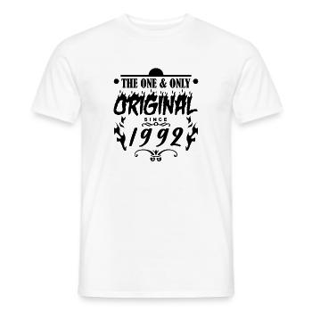 1992 - Baujahr 1992 - Jahrgang 1992 - Männer T-Shirt - Weiß - Vorne - AI Model Male 178 dark (178cm)