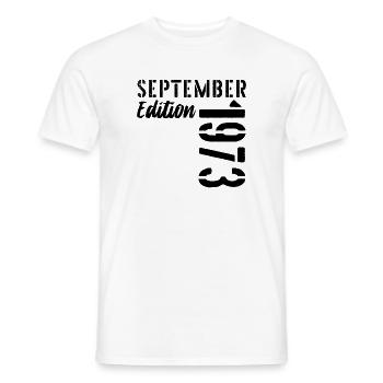 53ème anniversaire Septembre 1973 - 53 ans - T-shirt homme - blanc - Devant - AI Model Male 178 dark (178cm)