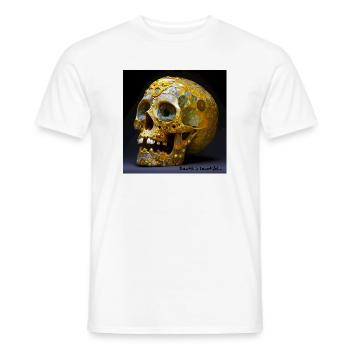 Death is beautiful 01 - Men's T-Shirt - white - Front - AI Model Male 178 dark (178cm)