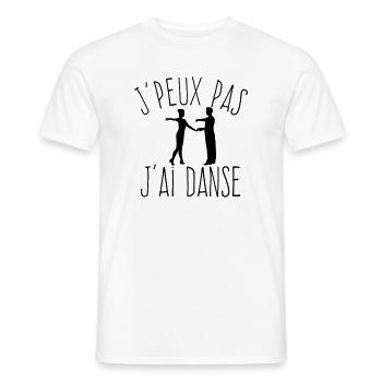 J'peux pas j'ai danse  - T-shirt homme - blanc - Devant - AI Model Male 178 dark (178cm)