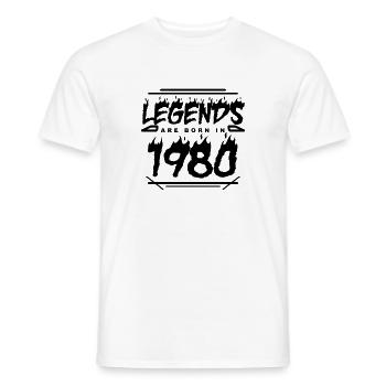 Legend 1980 - Born 1980 - Built in 1980 - Men's T-Shirt - white - Front - AI Model Male 178 dark (178cm)
