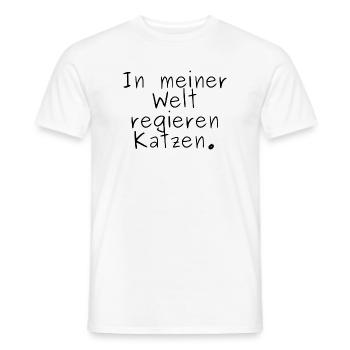 Abstraktes Farbklecks-Design für kreative Köpfe - Männer T-Shirt - Weiß - Vorne - AI Model Male 178 dark (178cm)