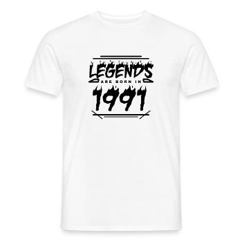 Legende 1991 - Jahrgang 1991 - Baujahr 1991 - Männer T-Shirt - Weiß - Vorne - AI Model Male 178 dark (178cm)