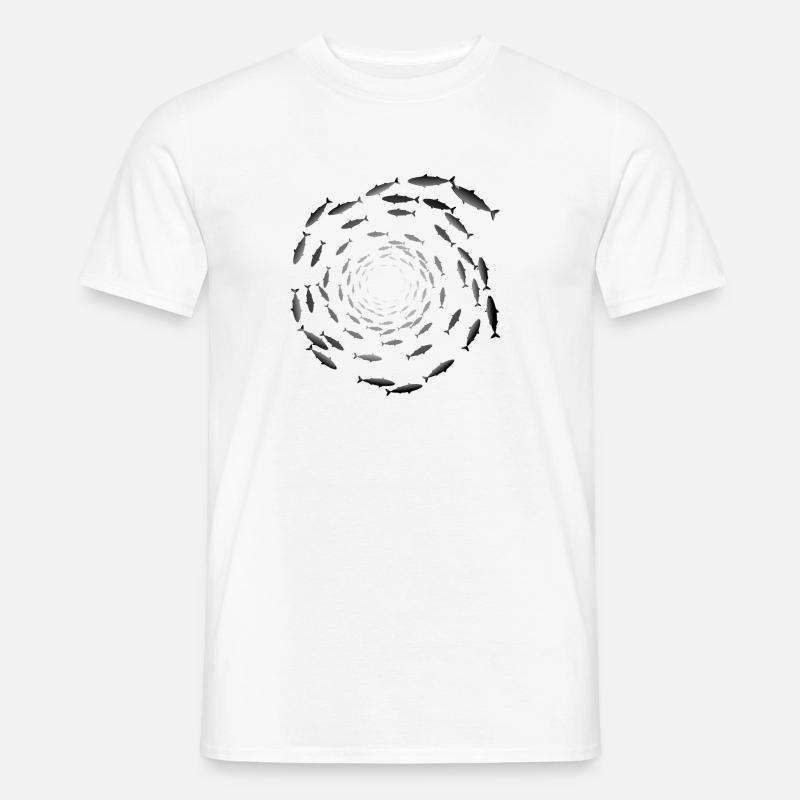 Fischschwarm - Männer T-Shirt - Weiß