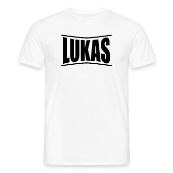 Lukas T-Shirt T-Shirt Geschenkidee - Männer T-Shirt - Weiß - Vorne - AI Model Male 178 dark (178cm)