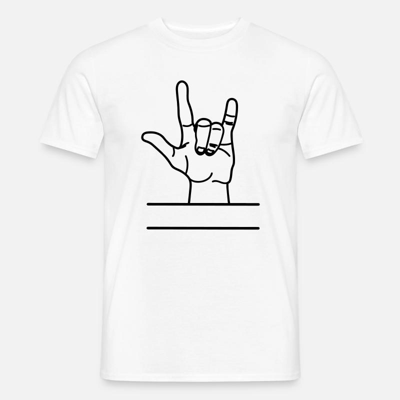 Handgeste Respektieren Sie den Textraum - Männer T-Shirt - Weiß